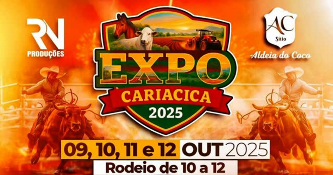Expo Cariacica 2025 promete agitar o município com música, rodeio e tradição